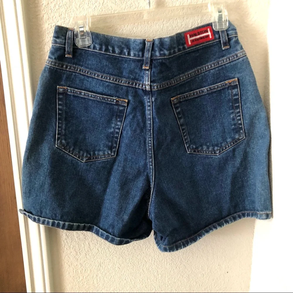 Halson Vintage 90s Baggy Mom Shorts Y2K High Waist Jean Size 10 Medium Wash - Picture 8 of 9
